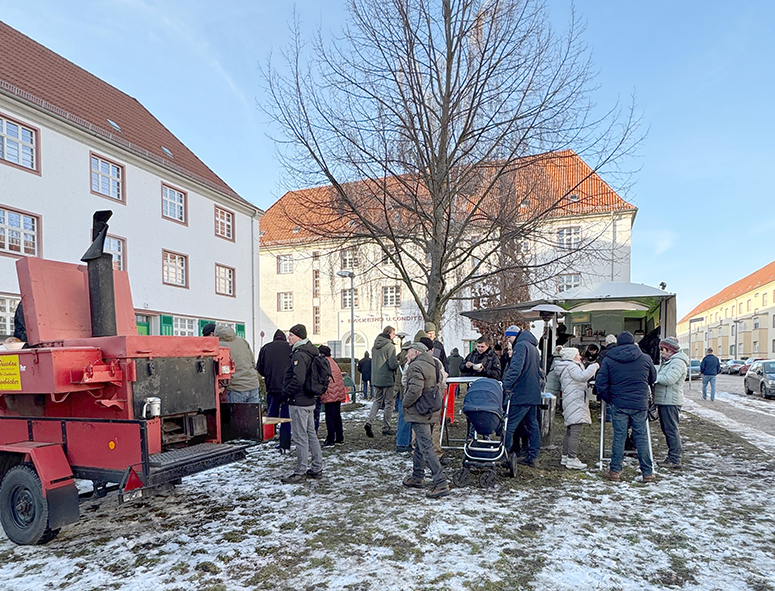 SWM Baustellenparty mit Gulaschkanone