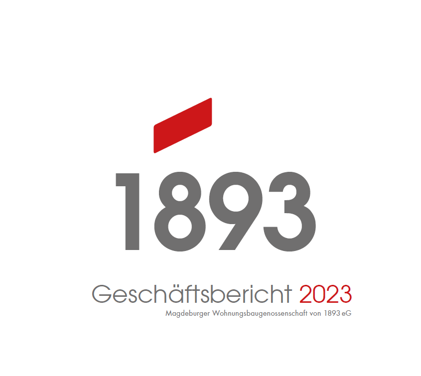 Geschäftsbericht von 2023 Titelblatt Geschäftsbericht der 1893 eG 2023