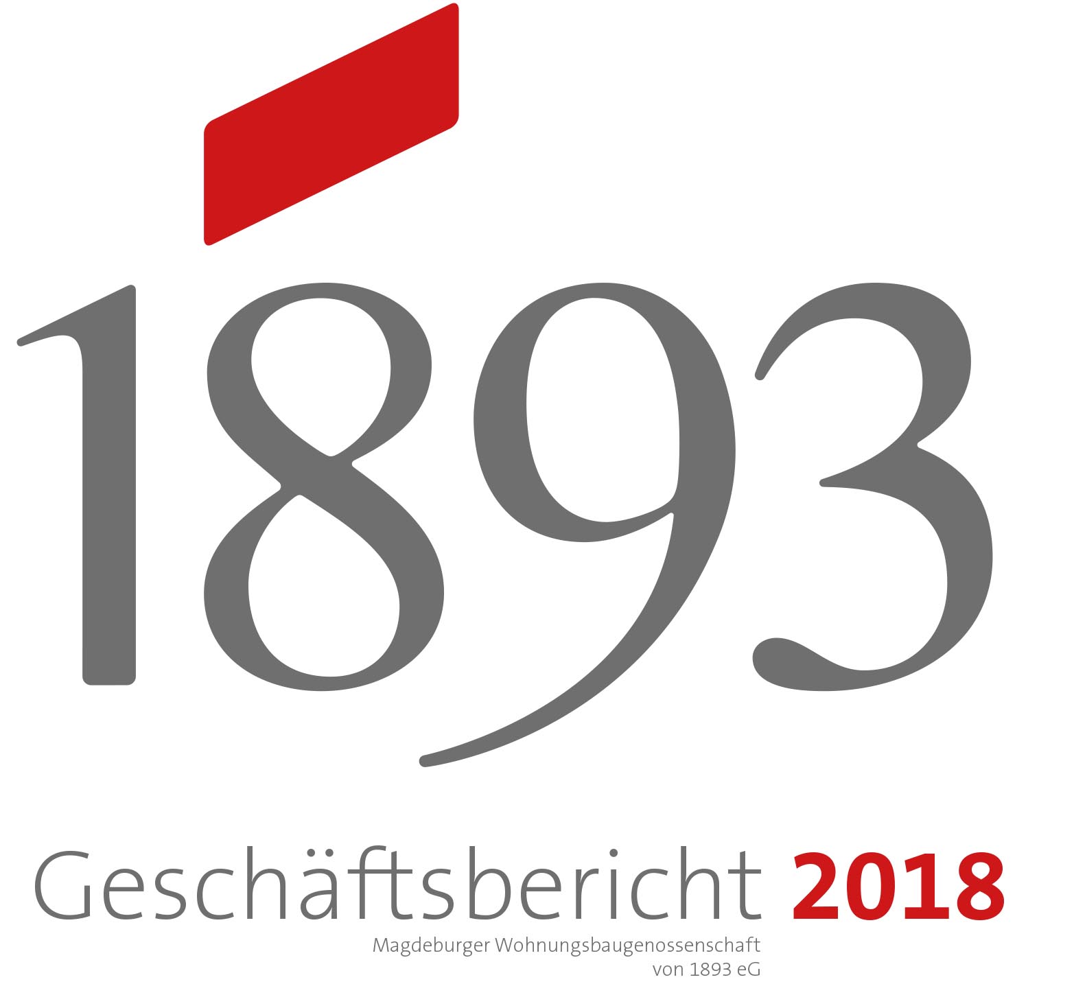Geschäftsbericht von 2018 Titelblatt Geschäftsbericht der 1893 eG 2018